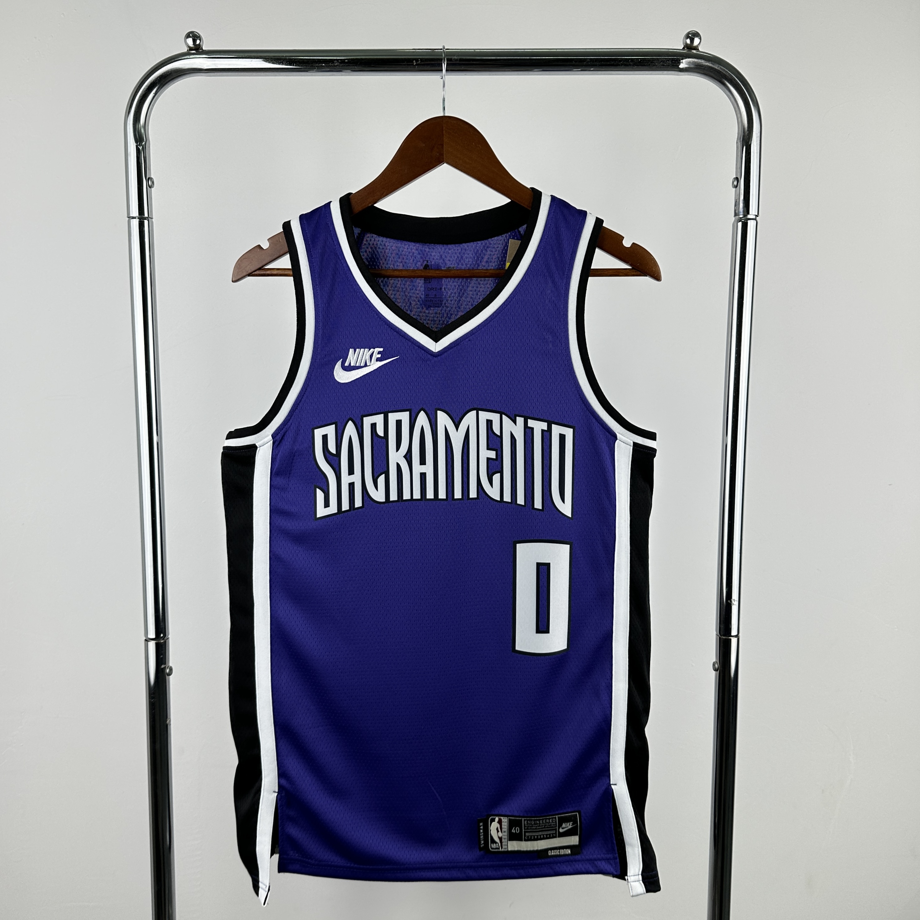 Men Sacramento Kings #0 Monk Purple Throwback Season Nike 2025 NBA Jersey